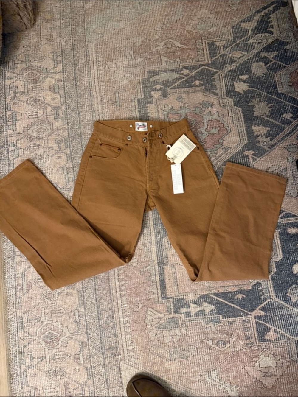 Urban Renewal Brown High-Rise Straight Jeans - Picture 1 of 4